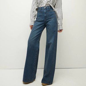 NWT - Veronica Beard - High Rise Wide Leg Jean - Size 25